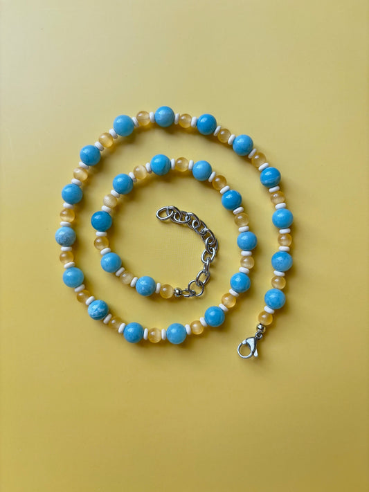Larimar Beaded Necklace